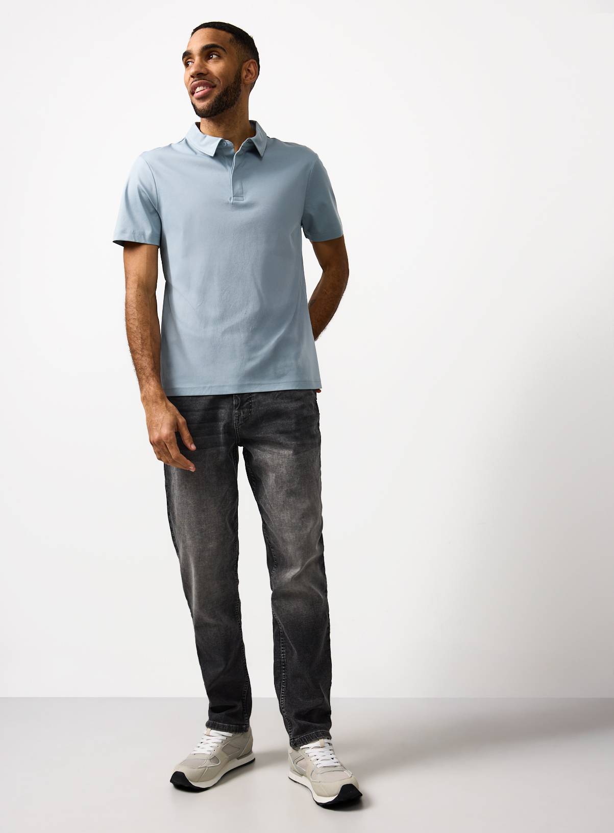 Light Blue Supima Cotton Polo Shirt XXXL - Image 2